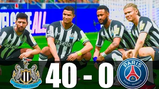 FC 24 | RONALDO, MESSI, NEYMAR, HAALAND, ALL STARS | NEWCASTLE 40 - 0 PSG | UCL FINAL