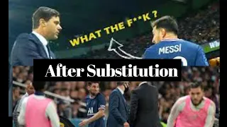 Lionel  Messi substitution | Messi Refuses Handshake to pochettino after substitution #sub #messi