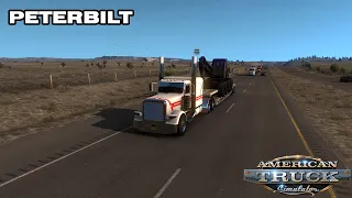 AMERICAN TRUCK SIMULATOR | PETERBILT 389 CAT 3406 E 550HP | HEAVY HAUL LOWBOY 3 AXLES LOG HARVESTER