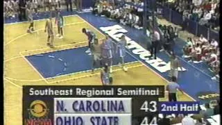 03/27/1992 NCAA SE Regional Semifinals:  #4 North Carolina Tar Heels vs.  #1 Ohio State Buckeyes