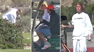 Justin Bieber Takes A Break From Selena To Work On His Golf Skills
