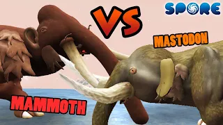 Woolly Mammoth vs Mastodon | Prehistoric Beast Battle [S1E3] | SPORE