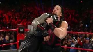 WWE RAW 3/6/17 UnderTaker chokeslam to Romen Reigns Omg