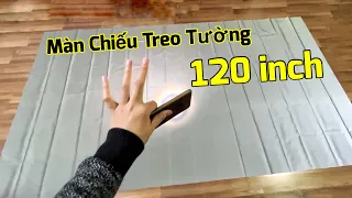 Màn chiếu 120 inch di động giá 590k trên Banggood có tốt không ?