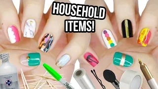 10 Nail Art Designs Using HOUSEHOLD ITEMS! | The Ultimate Guide #6