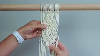 DIY Macrame Tutorial - Intermediate Pattern Using Double Half Hitch Knots!