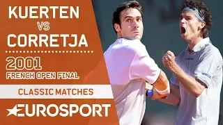 Gustavo Kuerten vs Àlex Corretja Highlights | French Open 2001 Men's Final | Eurosport