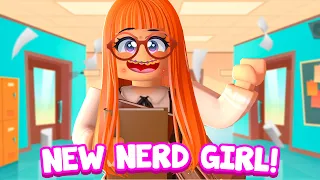 THE NERD WAS THE NEW GIRL AT SCHOOL IN ROBLOX BROOKHAVEN!