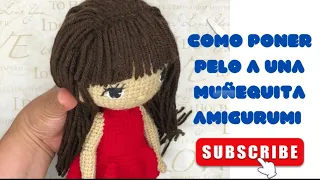 Como poner pelo a un amigurumi  con una técnica fácil y rápida, Súper tecnica en amigurumis