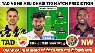 TAD vs NW, TAD vs NW Prediction, TAD vs NW Player Stats, TAD vs NW Dream11 Team, NW vs TAD T10 Today