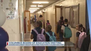 Leaked document causes disarray at Columbus school board meeting