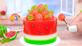 Cocomelon Jelly 🍉🍉 Awesome Miniature Watermelon Mousse Recipe | 1000+ Miniature Fruit Cake Ideas