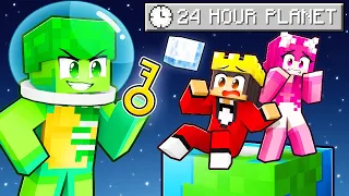 Locking Friends on a PLANET For 24 HOURS in Minecraft!