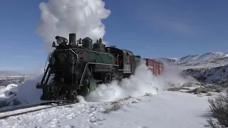 Nevada Northern Railway Winter Spectacular Steam in the Snow with 81 Part 3