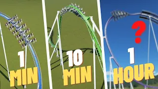 1 MINUTE Wing Coaster VS 1 HOUR Wing Coaster | Planet Coaster Challenge