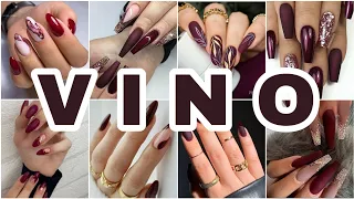 Tendencia en Uñas Color Vino 💖🔥Diseño en Uñas Elegantes para Cualquier ocasión💅✨#nailart  #uñasvino