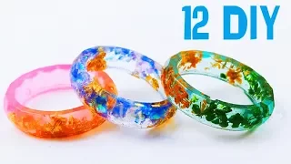 How To Make 12 Resin Rings Designs DIY epoxy resin 5-minute crafts