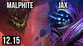 MALPHITE vs JAX (TOP) | 11/1/16, Legendary | EUW Master | 12.15