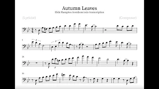 Autumn Leaves - Slide Hampton trombone solo transcription