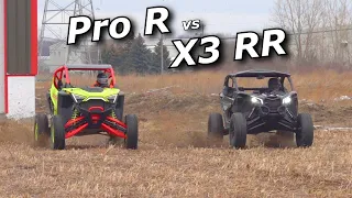2022 Maverick X3 XRS RR vs 2022 RZR Pro R part 2! Drag and JUMP-OFF!