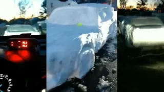 Trooper Shocked to Find Car Made Completely of Snow