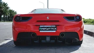 2018 Ferrari 488 GTB SEXY Downshifts w/ ARMYTRIX Titanium Exhaust - pure SOUND!