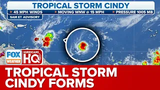 Tropical Storm Cindy Forms, Gradually Strengthening As It Spins In The Atlantic