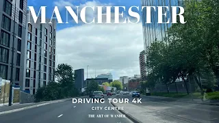 Spring Driving Tour Manchester, UK (4K) - Manchester City Centre (Greater Manchester)