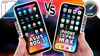 Asus ROG Phone 3 vs iPhone 12 Pro Max Speed Test