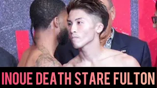Naoya Inoue INTENSE STARE DOWN With Stephen Fulton at Weigh in. Inoue Will Humble Fulton’s Team