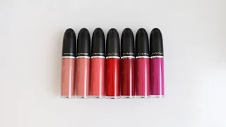 Revue Swatches Retro Matte Liquid Lipsticks de Mac