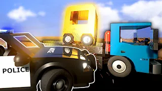 HEIST TURNS INTO POLICE CHASE! - Brick Rigs Multiplayer Gameplay - Lego Cops and Robbers