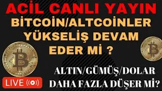 CANLI YAYIN : BİTCOİN - ALTCOİN - ALTIN-DOLAR-GÜMÜŞ ANALİZİ