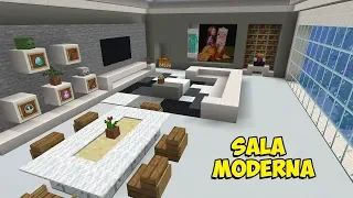 Minecraft: Como Construir uma SALA MODERNA com AQUÁRIO