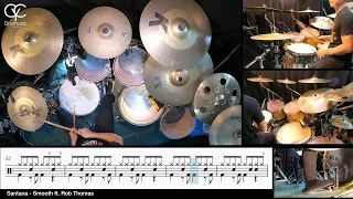 Smooth - Santana ft. Rob Thomas / Drum Cover By CYC (@cycdrumusic) score & sheet music