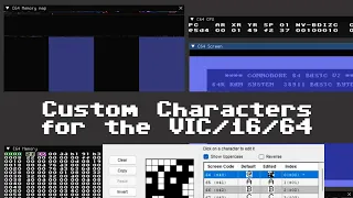 How to lift and use custom chars on the VIC-20,16,64 using RetroDebugger, CBM prg Studio and VICE.