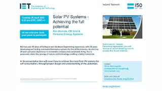 Solar PV Systems - Achieving the full potential