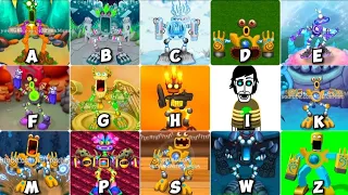 All Wubboxes In Alphabetical Order | My Singing Monsters Wubbox on ALL Islands (+Fanmade) | MSM Wub