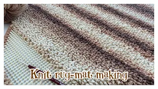 knit rug mat making -11-/ örgü kilim paspas yapımı -11-/ Teppich Matte stricken -11-