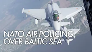 WATCH Spanish and Italian pilots perform NATO's air policing mission over Baltic sea