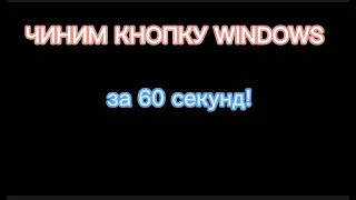 Что же делать, если не работает кнопка Windows(Windows 10). Исправляем эту проблему за минуту!