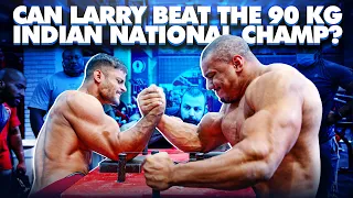 CAN LARRY WHEELS BEAT THE 90 KG INDIAN NATIONAL ARM WRESTLING CHAMP?