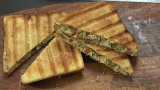 Toasted Chicken Cheese Italian Style | Toasted Sandwich Recipes