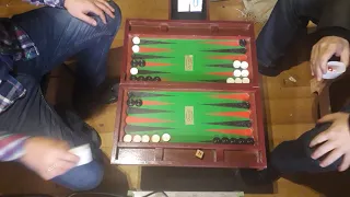 Вадим - Бордей (Короткие нарды / Backgammon 11 pts) - Мощная партия с кубом на 16