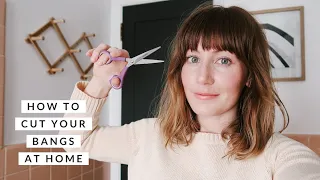 How to Trim Your Bangs At Home • Zooey Deschanel Style Hair