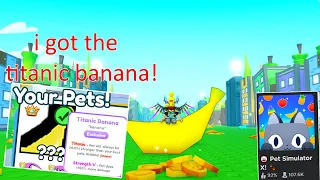 I got the TITANIC BANANA in PSX (Roblox Pet Simulator X)