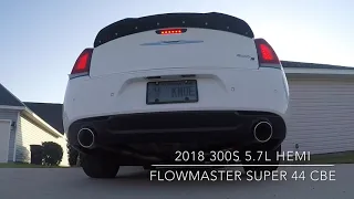 2018 Chrysler 300S 5.7L Hemi Flowmaster Super 44 CBE w/ Borla Tips Cold Start