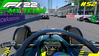 F1 22 - LARGANDO DE ÚLTIMO NO GP DO AZERBAIJÃO - MY TEAM #52