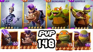 TMNT Legends PVP 148 (Bebop, Zeck, Michelangelo Legend, Donatello Legend)