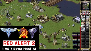 Red Alert 2 Yuri's Revenge | 1 Yuri vs 7 Brutal AI | 🌿Citymoat Map
